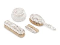 An American Silver Nine-Piece Dresser Set