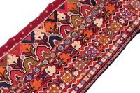 Two Indian Silk Embroidered and Mica Mounted Cotton Panels