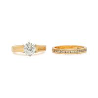 Peggie Robinson Designs, Diamond Solitaire Ring and Diamond Band