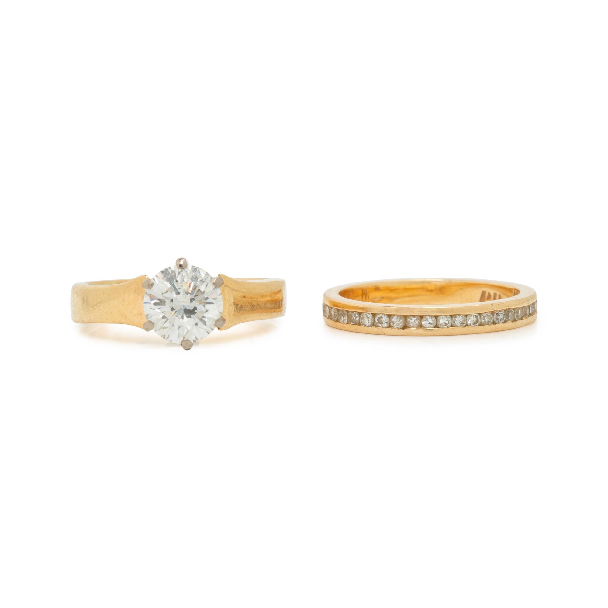 Peggie Robinson Designs, Diamond Solitaire Ring and Diamond Band