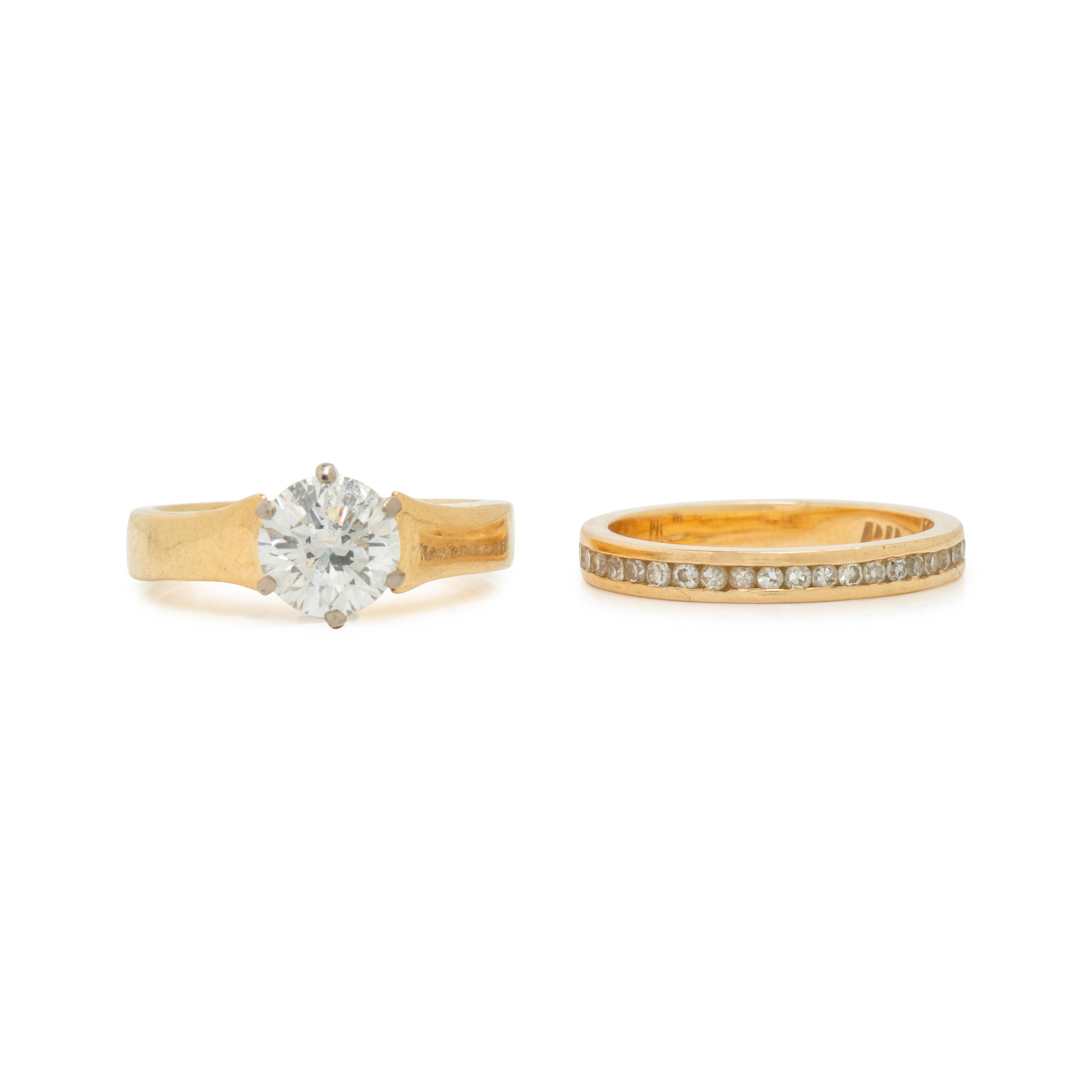 Peggie Robinson Designs, Diamond Solitaire Ring and Diamond Band