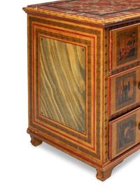 An Italian Neoclassical Style Polychrome Painted Chest of Drawers