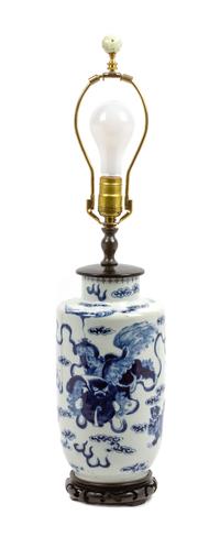 A Chinese Porcelain Vase Height overall 26 inches. — 20TH CENTURY