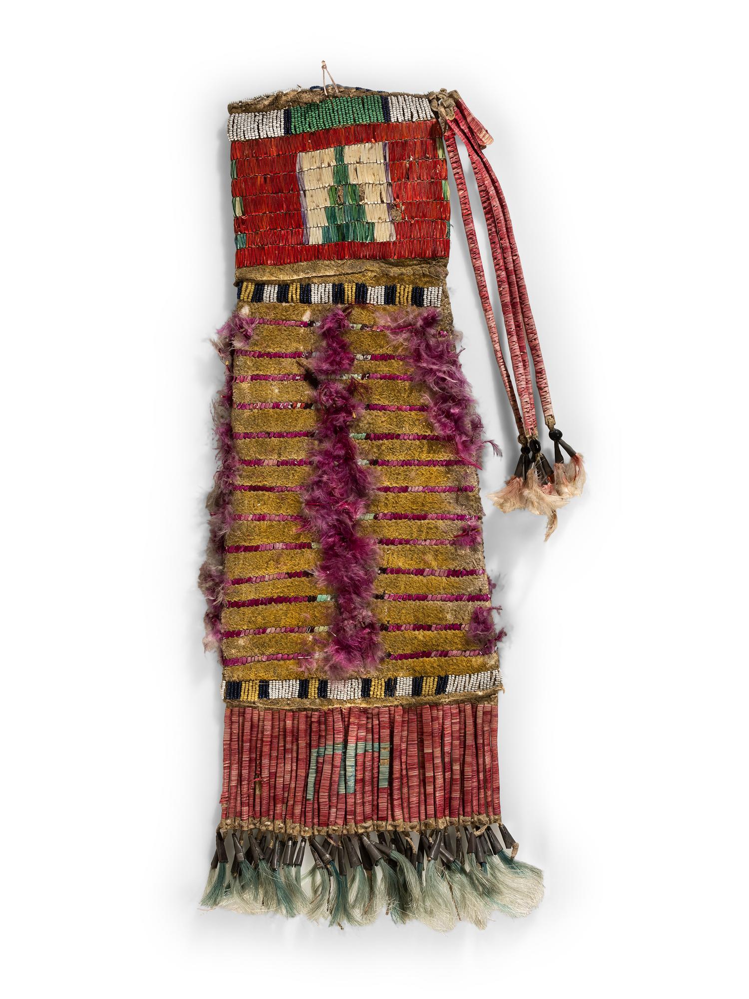 Sioux Elk Dreamer Quilled Hide Tobacco Bag