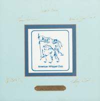 An American Whippet Club Tile Each frame: 11 1/8 x 11 1/8 inches.