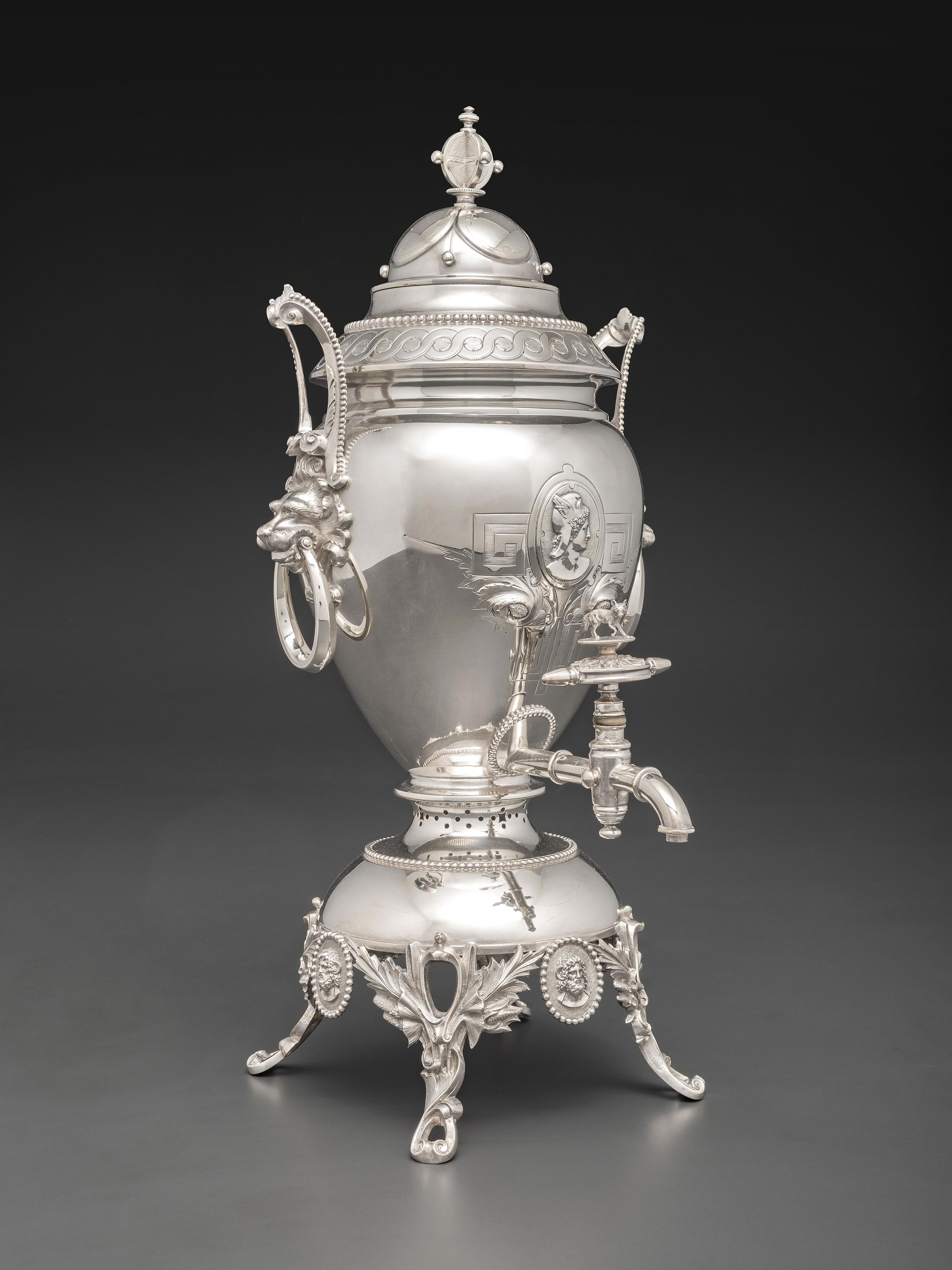 An American Silver Hot Water Urn