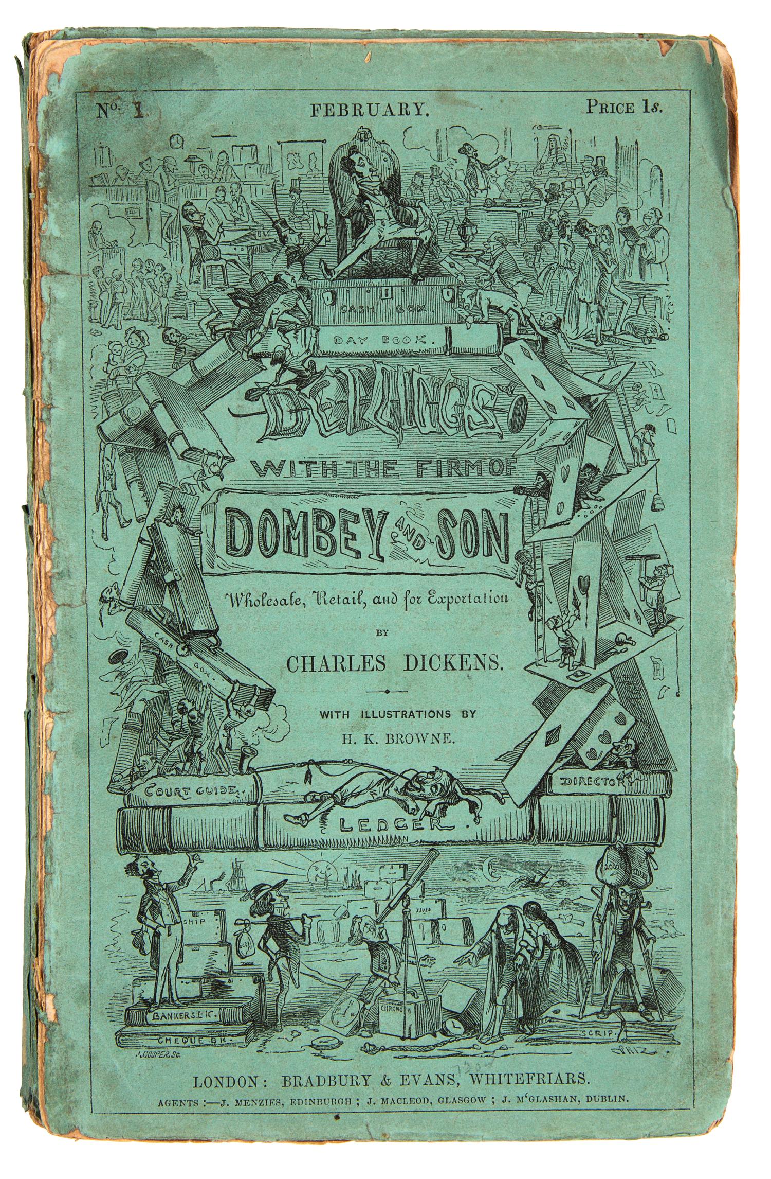 DICKENS, Charles (1812-1870). Dombey and Son. London: Bradbury & Evans, 1846-1948.