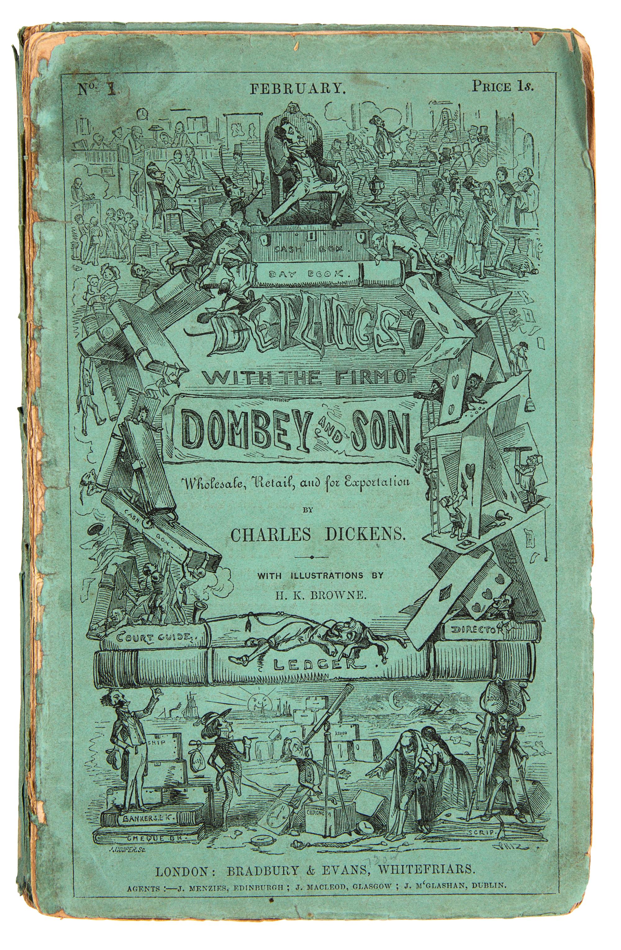 DICKENS, Charles (1812-1870). Dombey and Son. London: Bradbury & Evans, 1846-1948.
