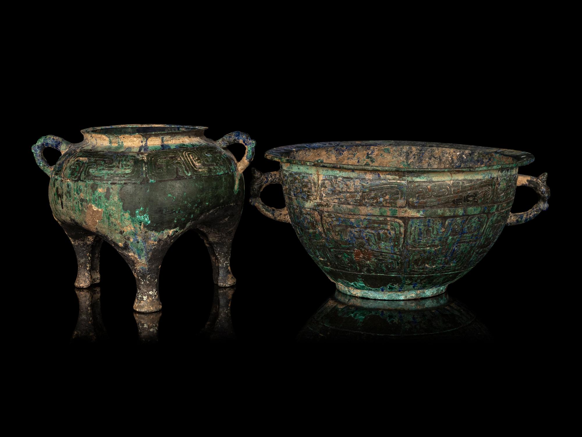 A Chinese Archaistic Bronze Two-Part Steamer, Yan