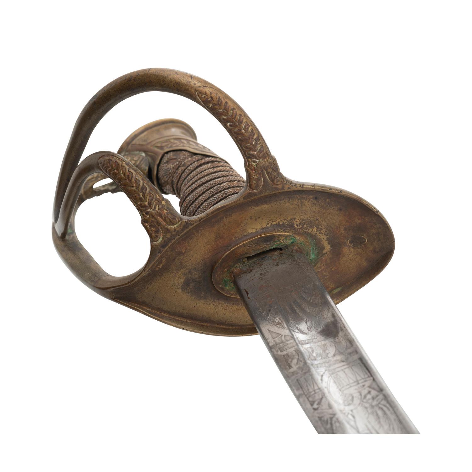 Klingenthal Model 1840 Cavalry Officers Saber Inscribed in Memory of Lt. William W. Disosway - 1st NY Mounted Rifle - Killed by a Deserter
