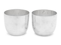 A Pair of American Silver Beakers