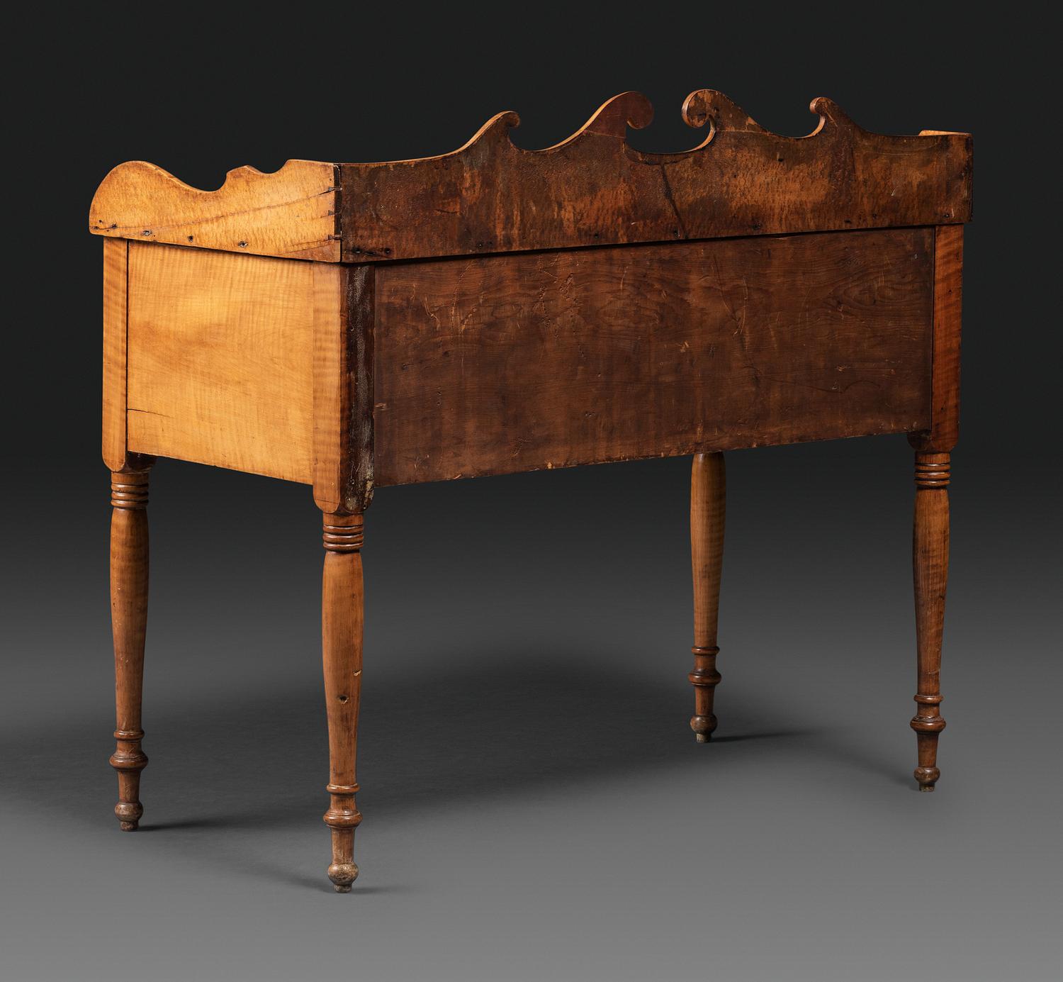 A Classical Bird’s Eye and Tiger Maple Writing Desk