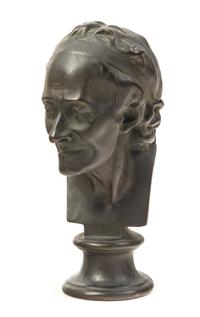 A Continental Bronze Bust of Voltaire Height 9 inches. — 19TH CENTURY
