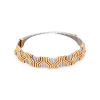 BVLGARI, STAINLESS STEEL AND YELLOW GOLD COLLAR NECKLACE