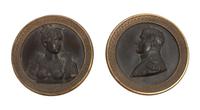 A Pair of Continental Bronze Relief Plaques Diameter of each: 3 1/2 inches. — L AND J.G. STICK