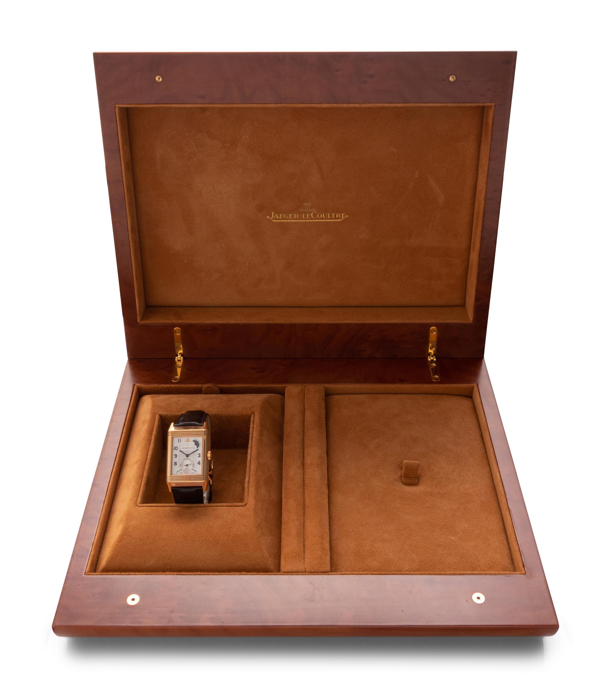JAEGER-LECOULTRE, REF 270.2.55 18K YELLOW GOLD 'REVERSO QUANTI È ME PERPÉTUEL' RETROGRADE WATCH