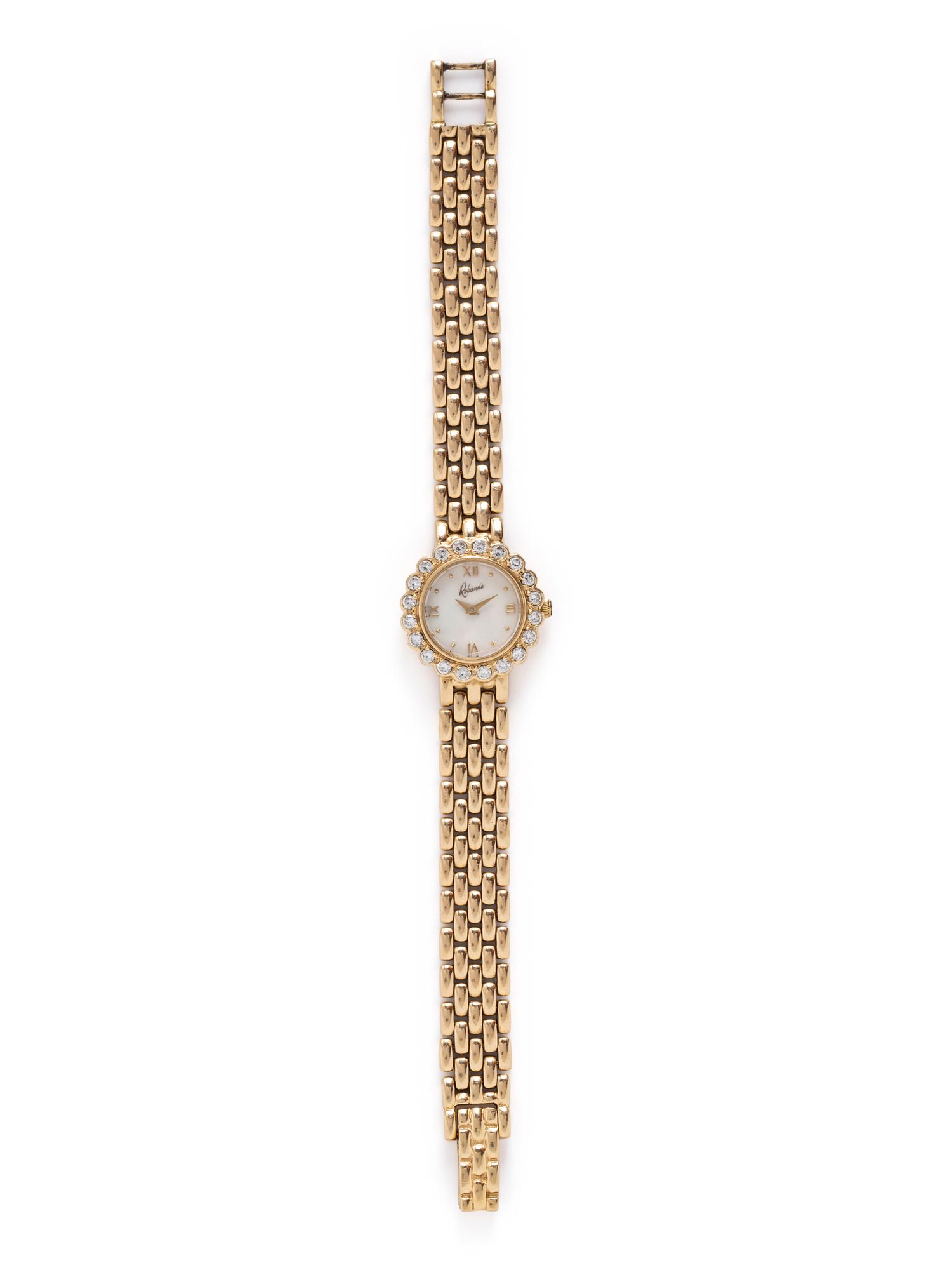 ROBANN'S, YELLOW GOLD AND DIAMOND WATCH