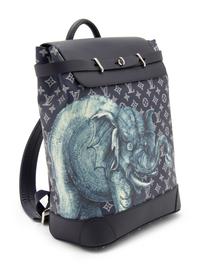 Louis Vuitton Limited Edition Chapman Steamer Backpack in Monogram Savane Canvas with Elephant Print, Chapman Brothers, Spring Summer 2017