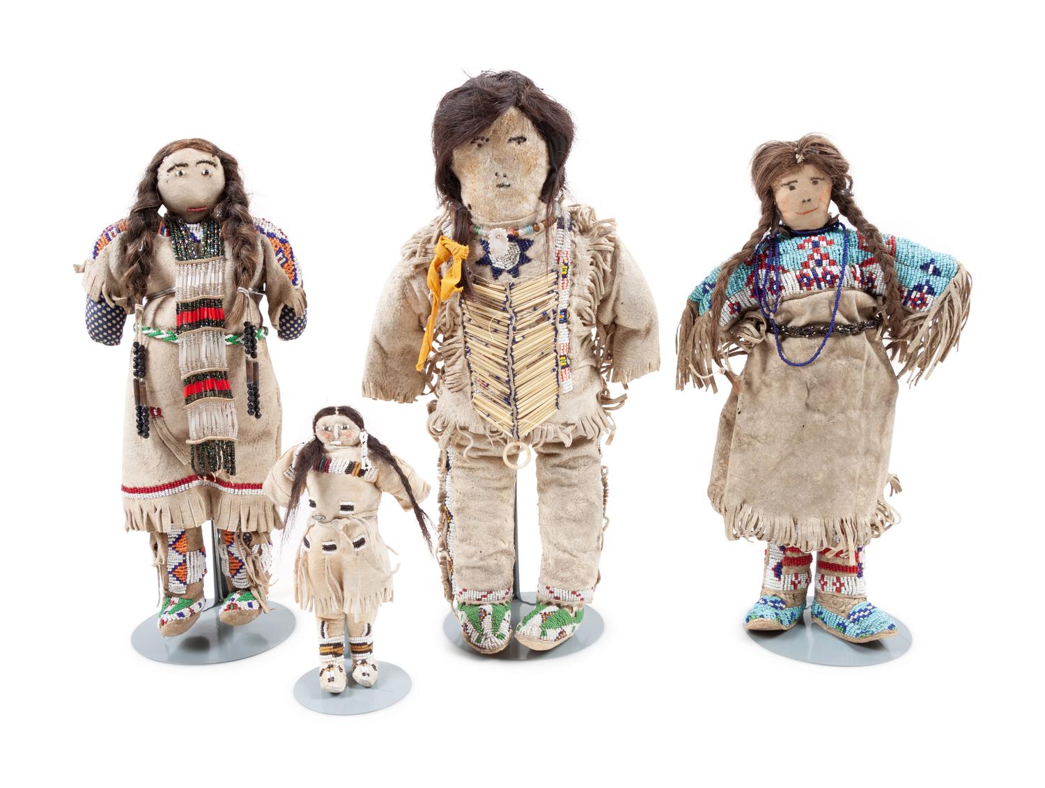 A Family of Sioux Dolls
