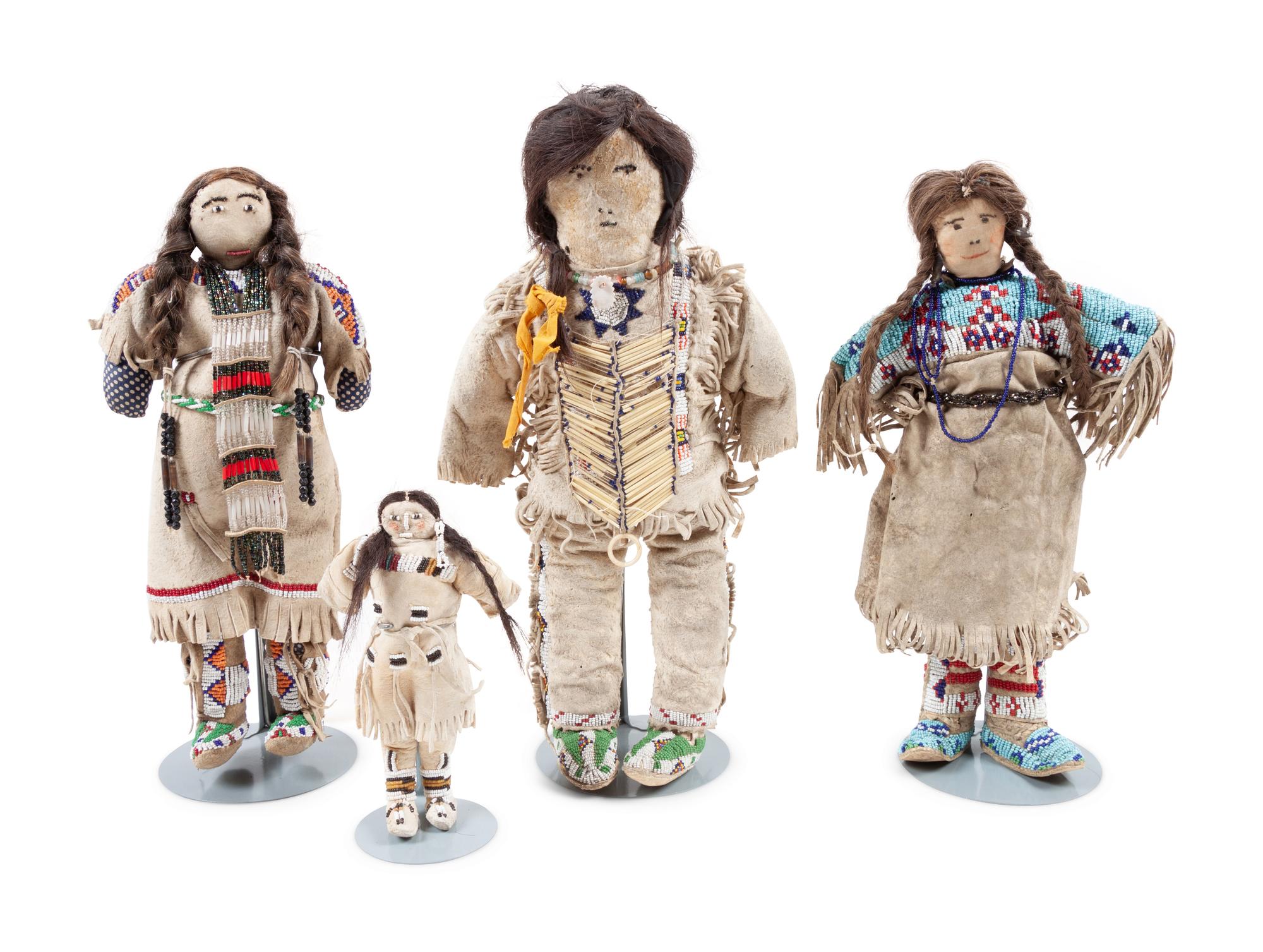 A Family of Sioux Dolls