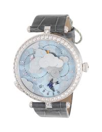 VAN CLEEF & ARPELS, REF. VCARO8OD00 18K WHITE GOLD 'LADY ARPELS RONDE DES PAPILLONS' WATCH