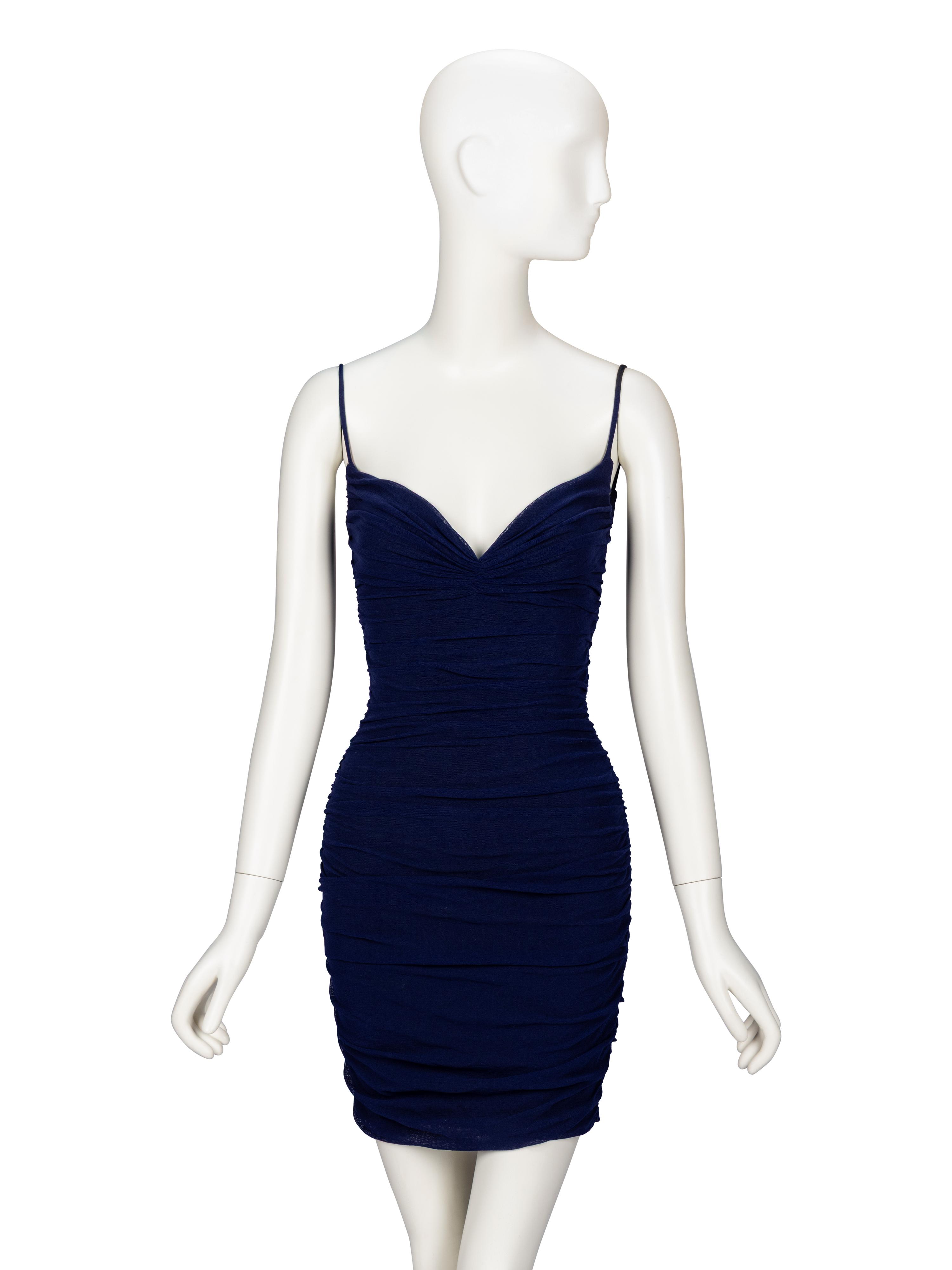 Giorgio di Sant'Angelo, Ruched Mesh Minidress