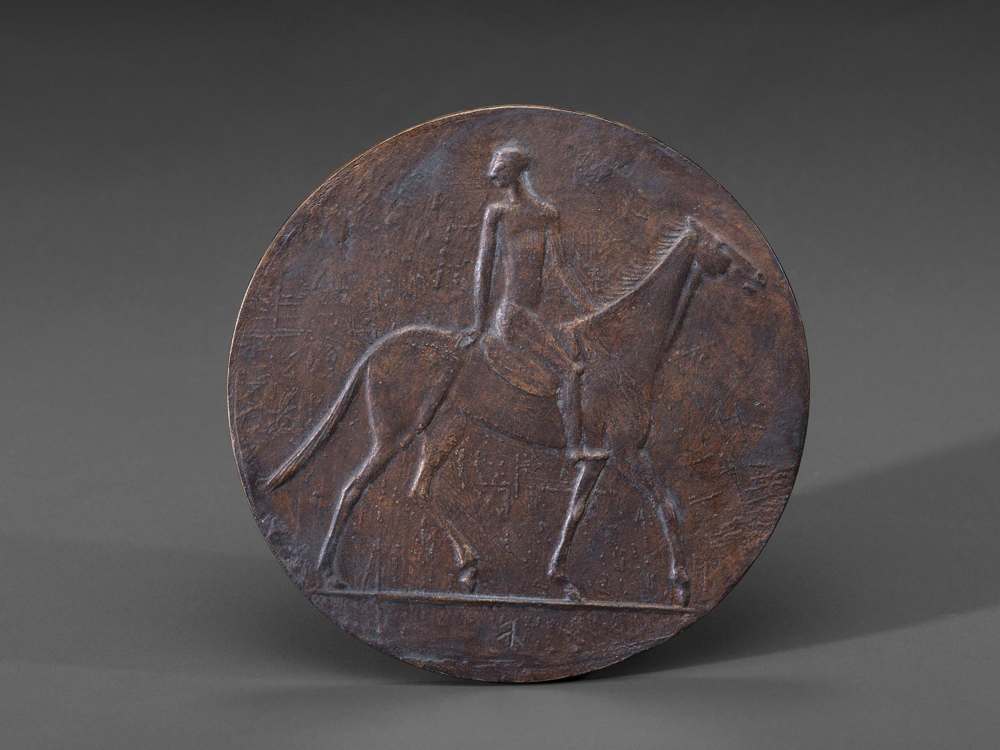 A German Bronze Equestrian Medallion