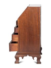 A Chippendale Carved Cherrywood Slant-Front Desk