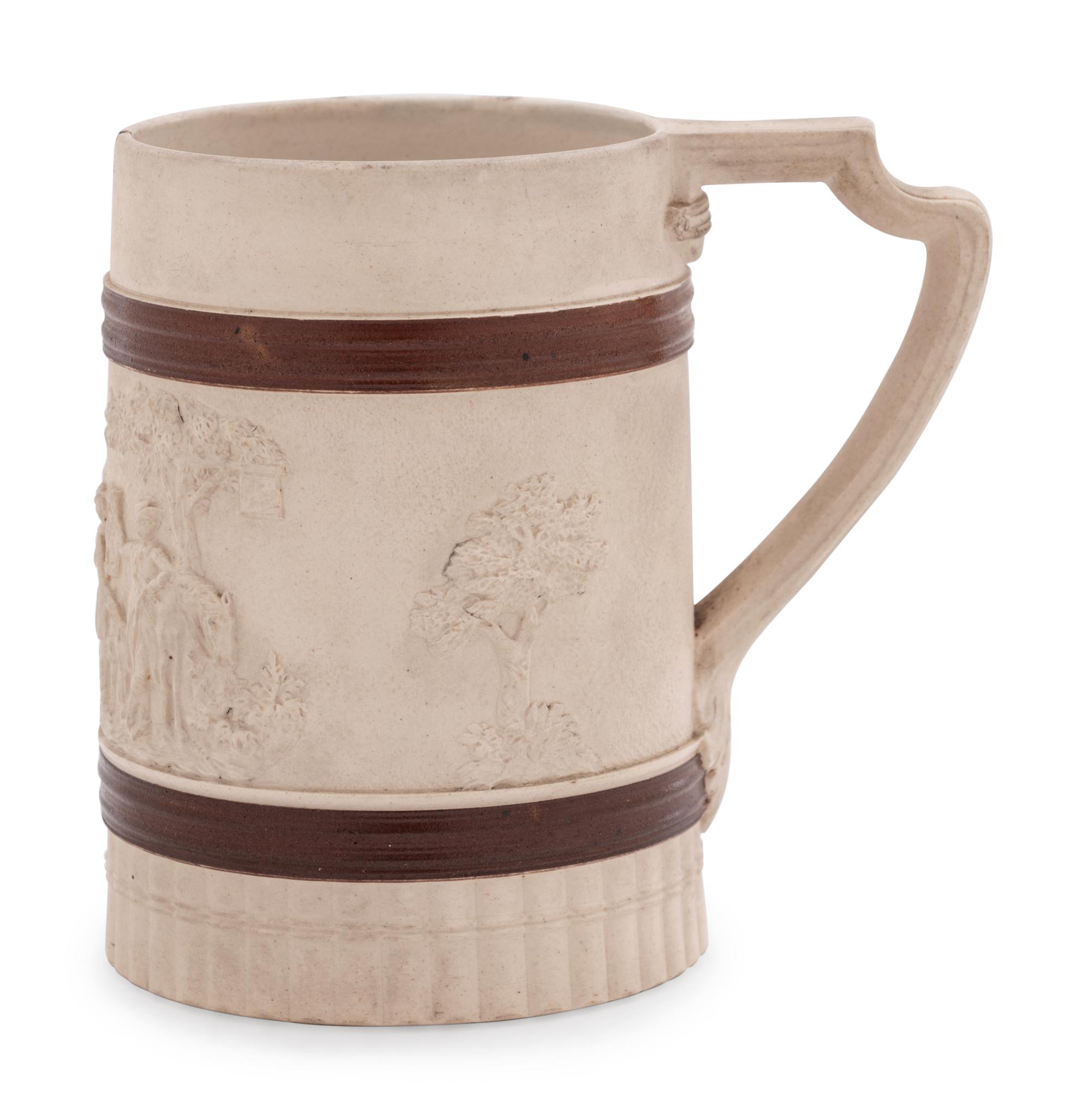 A Staffordshire Brown-Glazed Stoneware Tankard by John Turner — LATE 18TH CENTURY