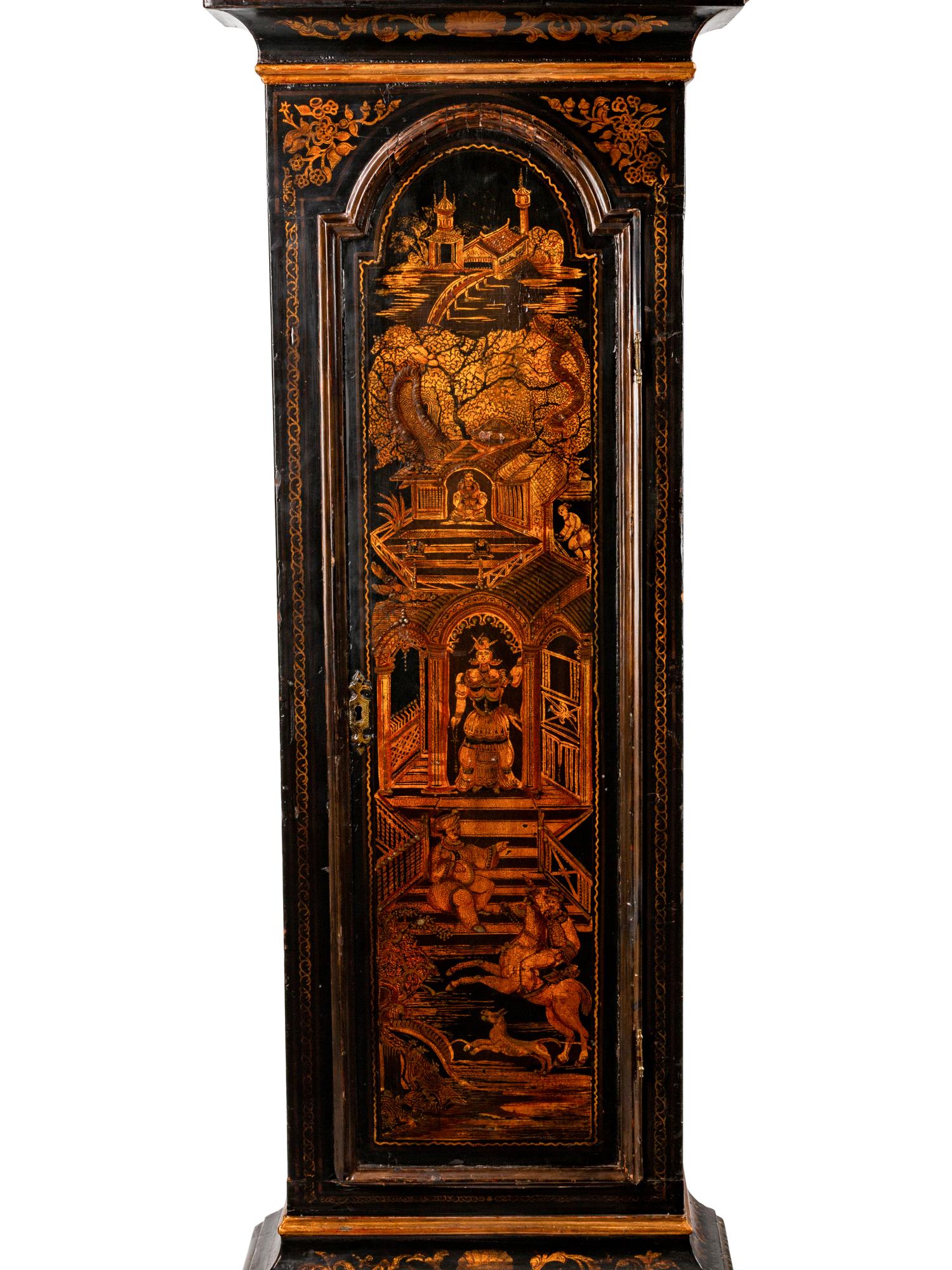 A George III Black-Japanned Longcase Clock — BENJAMIN HEELEY, DEPTFORD, 18TH CENTURY