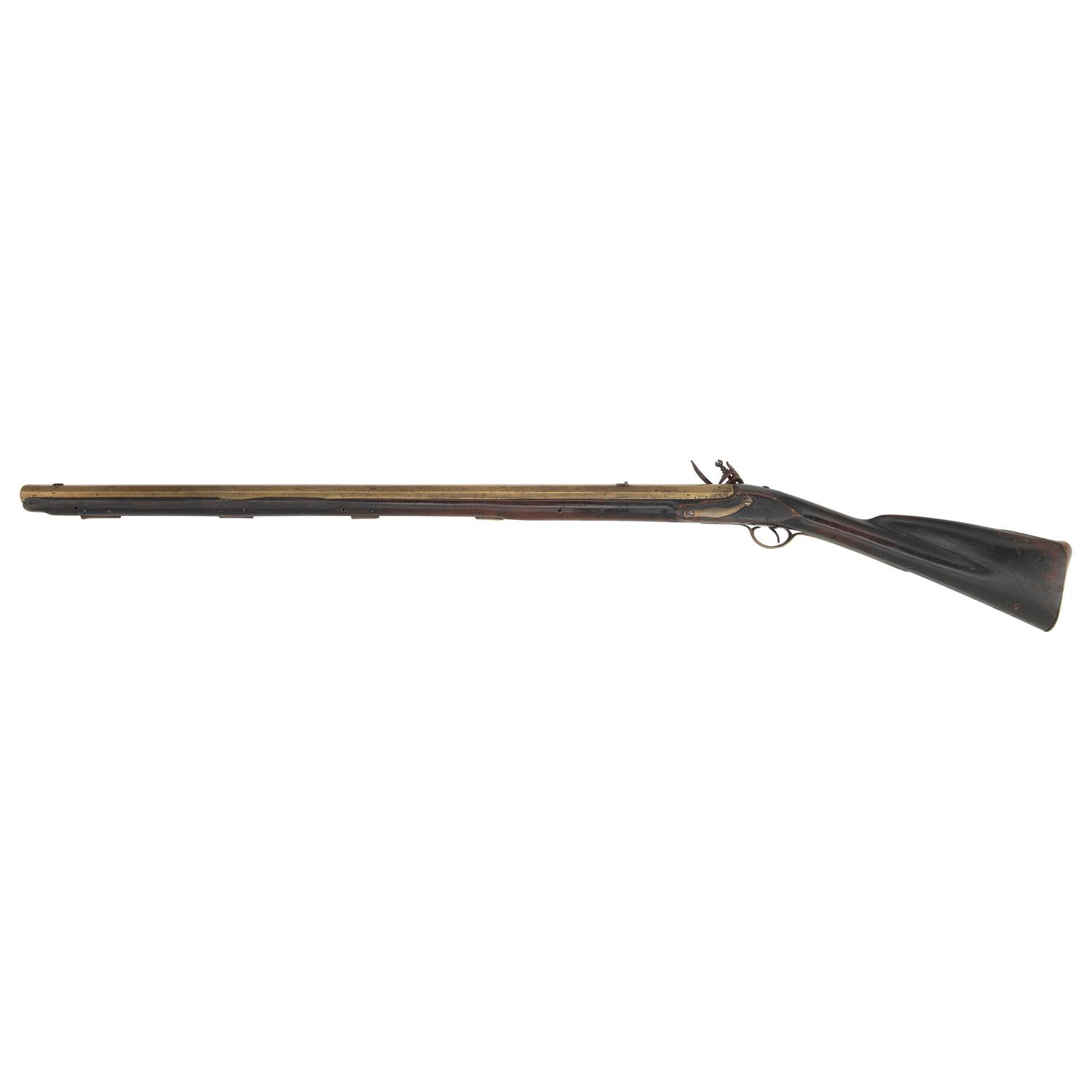 Rare Published Late 18th Century New England Brass Barreled Flintlock Rifle, ex-Flayderman