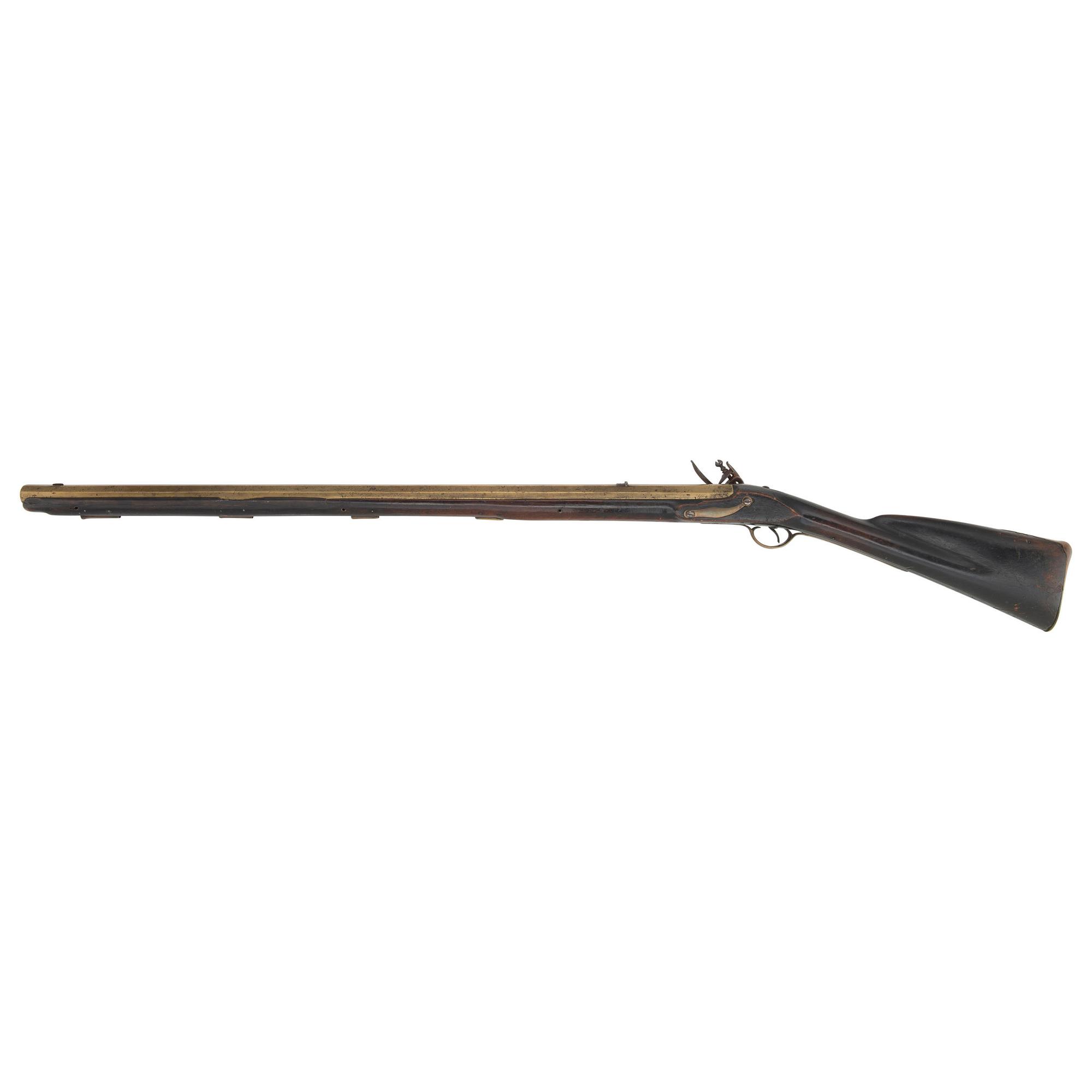 Rare Published Late 18th Century New England Brass Barreled Flintlock Rifle, ex-Flayderman