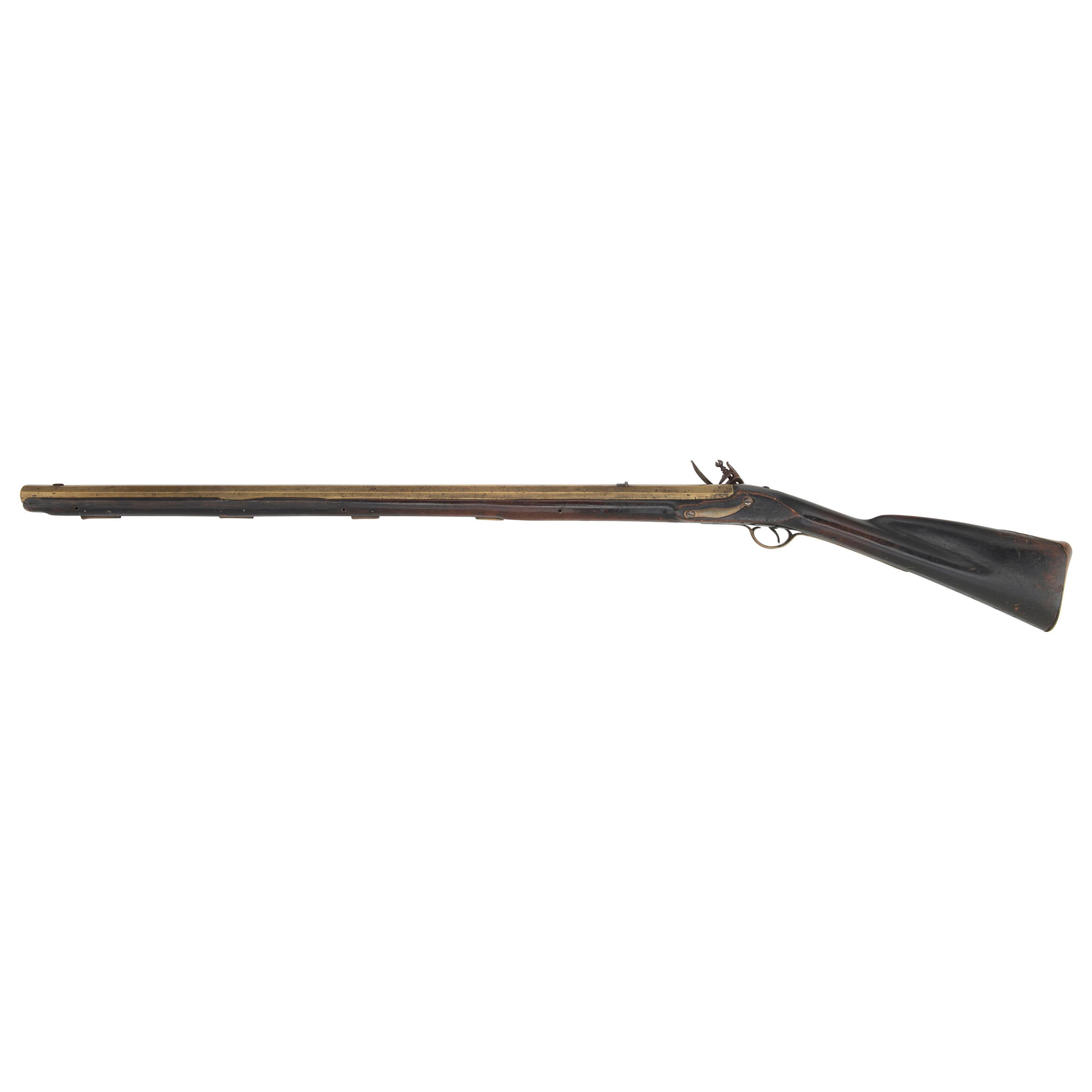 Rare Published Late 18th Century New England Brass Barreled Flintlock Rifle, ex-Flayderman