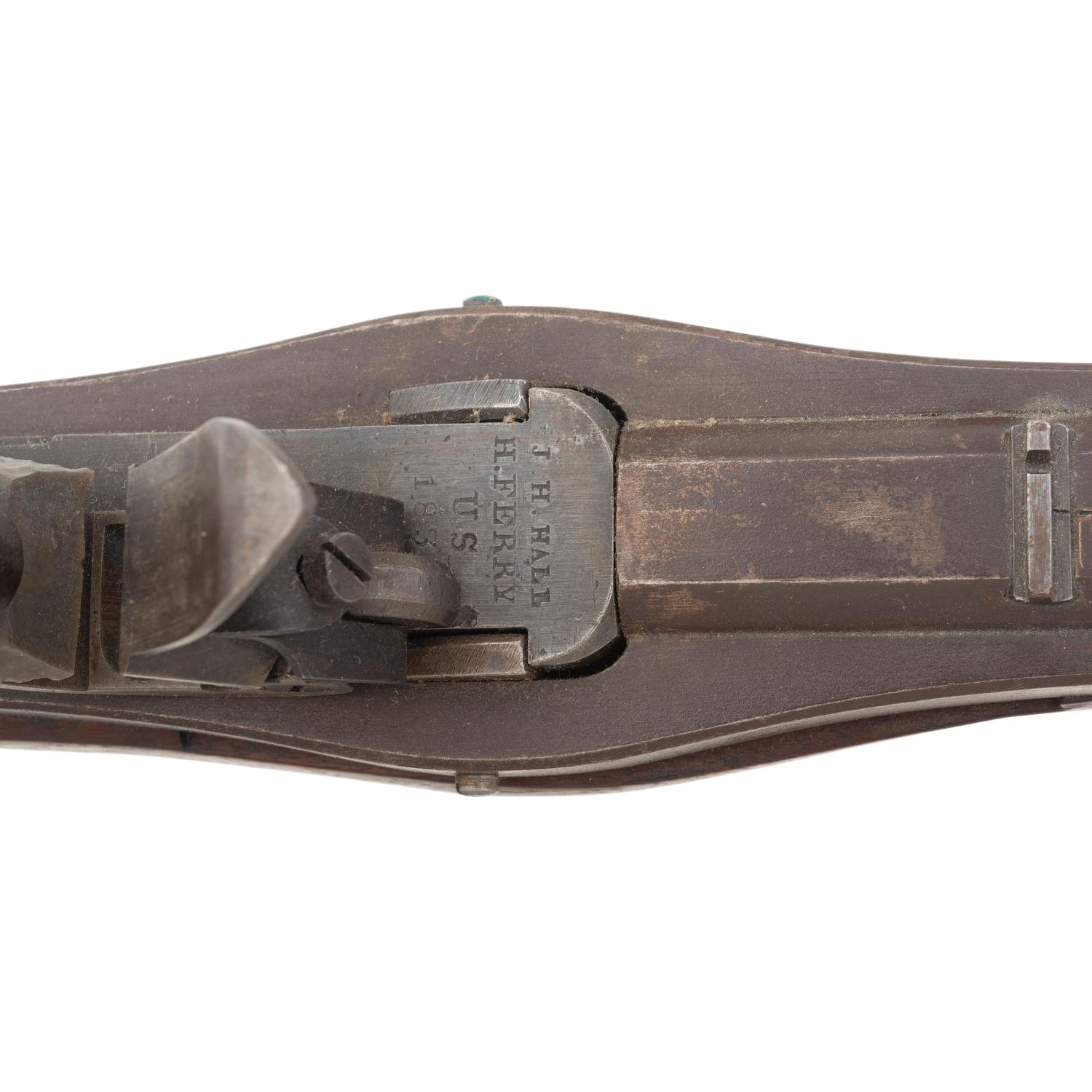 Fine US Model 1819 Flintlock Hall Rifle with Springfield Armory Collection Tag