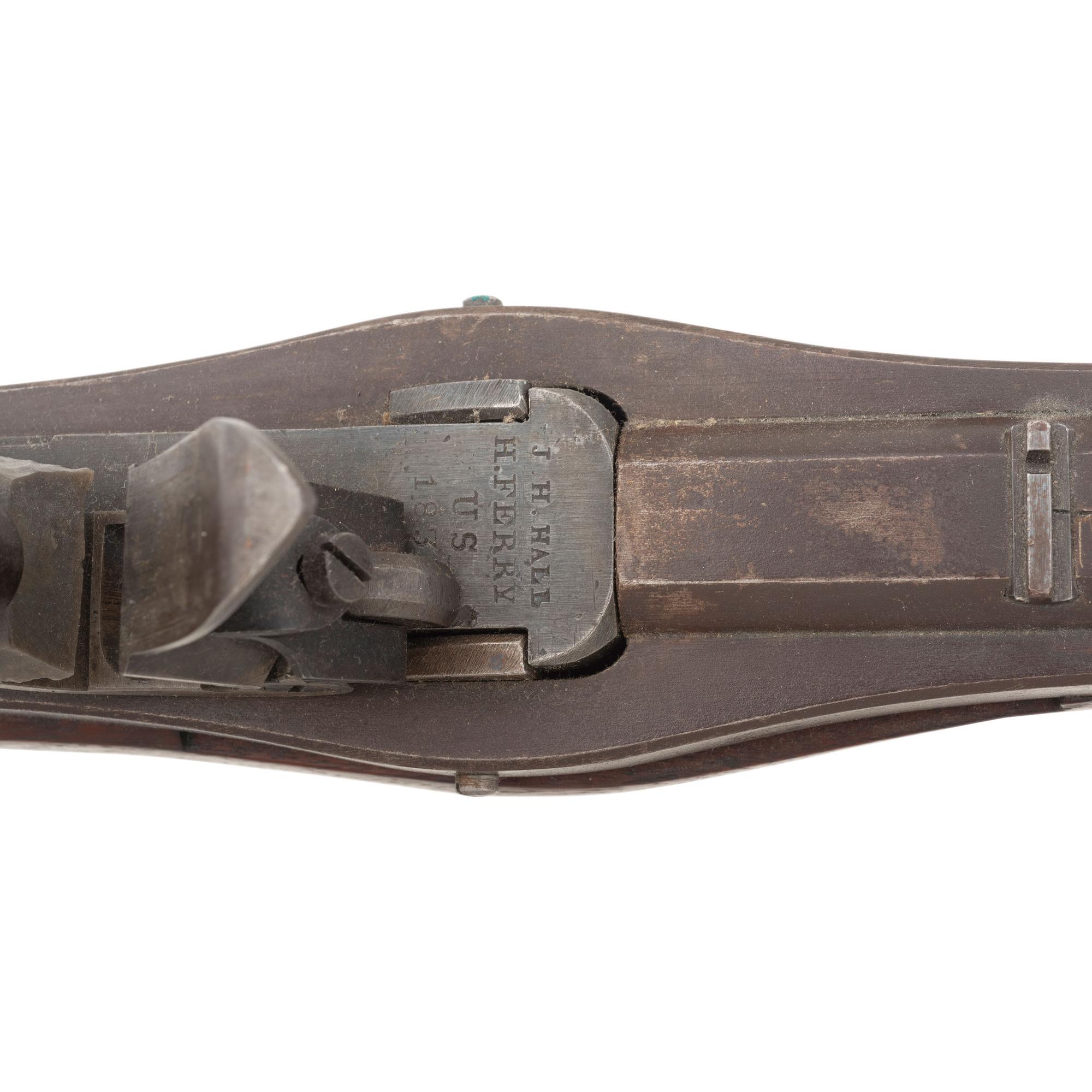 Fine US Model 1819 Flintlock Hall Rifle with Springfield Armory Collection Tag