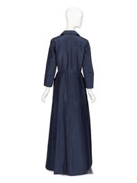 Oscar de la Renta, Navy Long Sleeve Gown