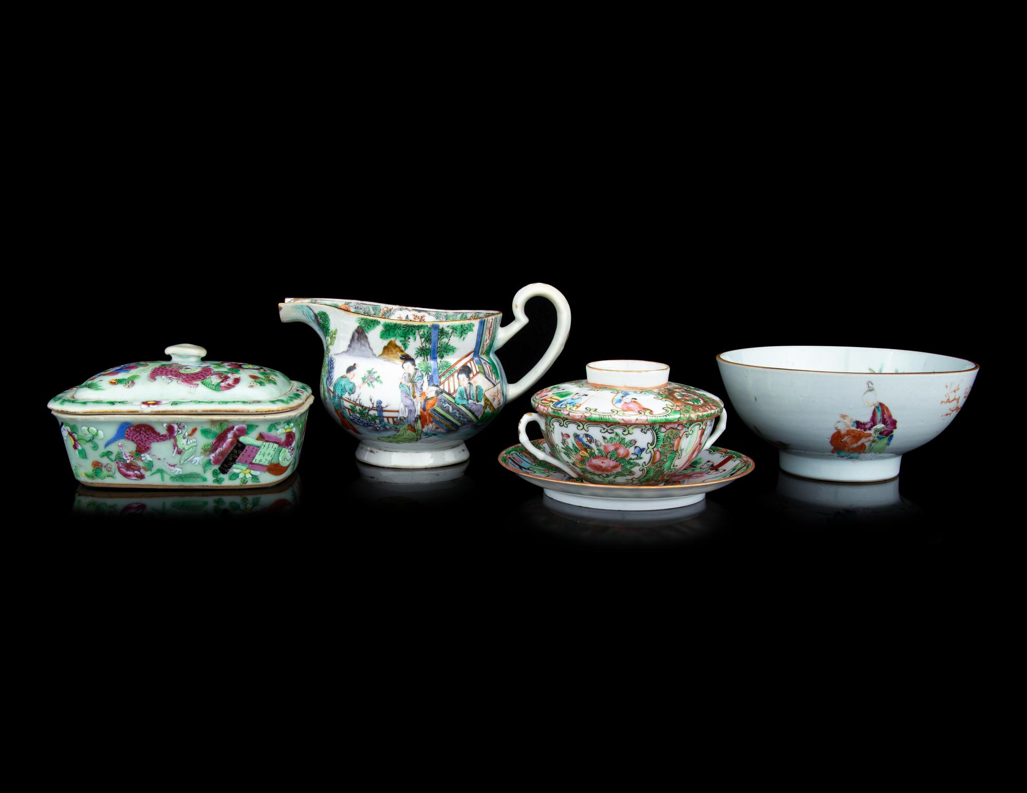 Four Chinese Export Porcelain Articles