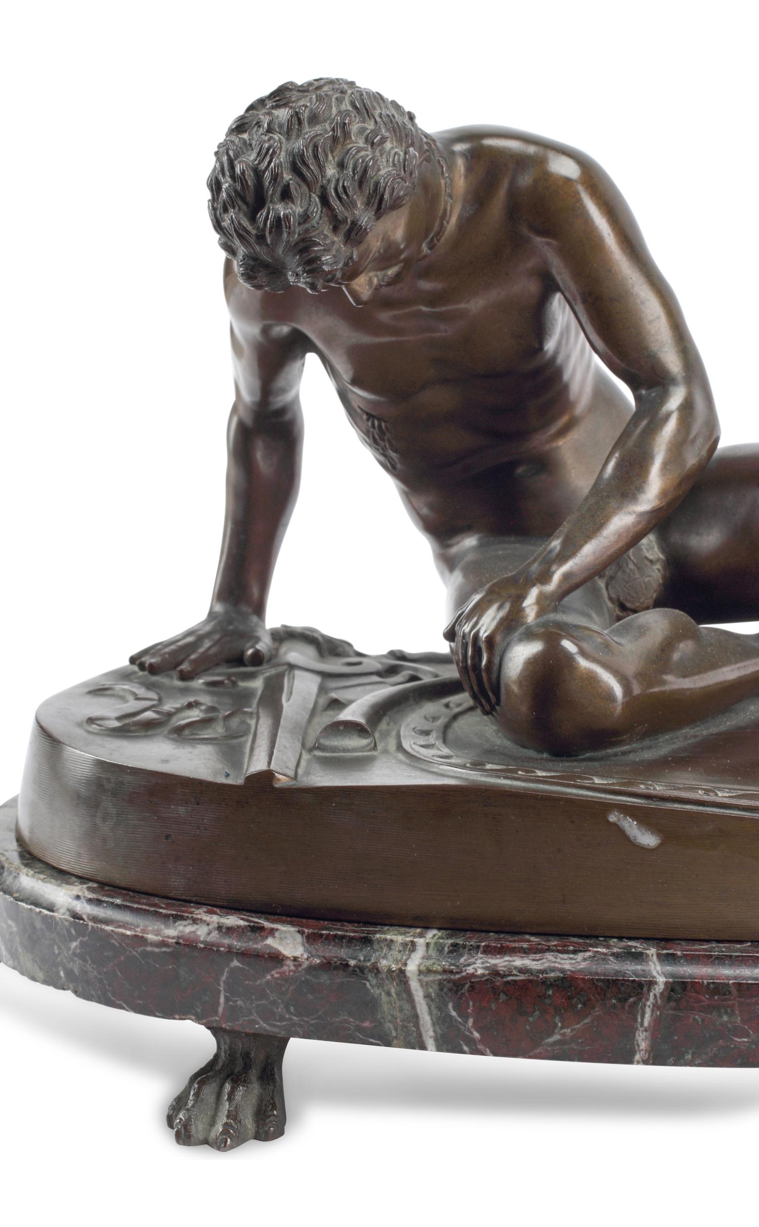 A Patinated Bronze Figure of The Dying Gaul