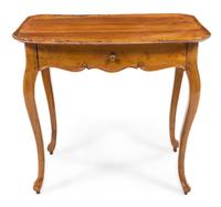 A Louis XV Style Fruitwood Side Table Height 29 x width 32 1/2 x depth 23 1/2 inches. — 18TH/19TH CENTURY