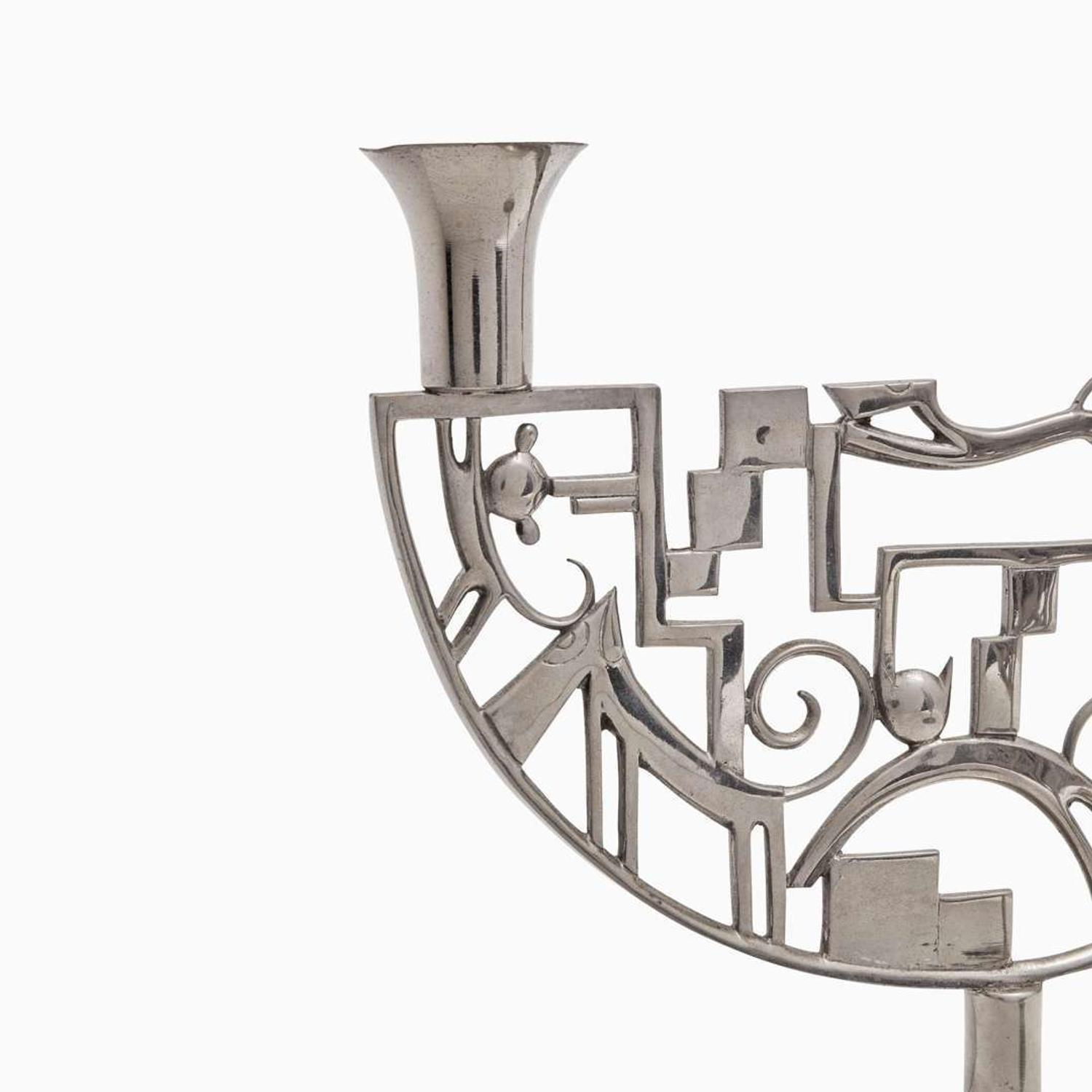 Karl Hagenauer (Austrian, 1898-1956) Pair of Candelabra, Werkstätte Hagenauer, Austria, circa 1925