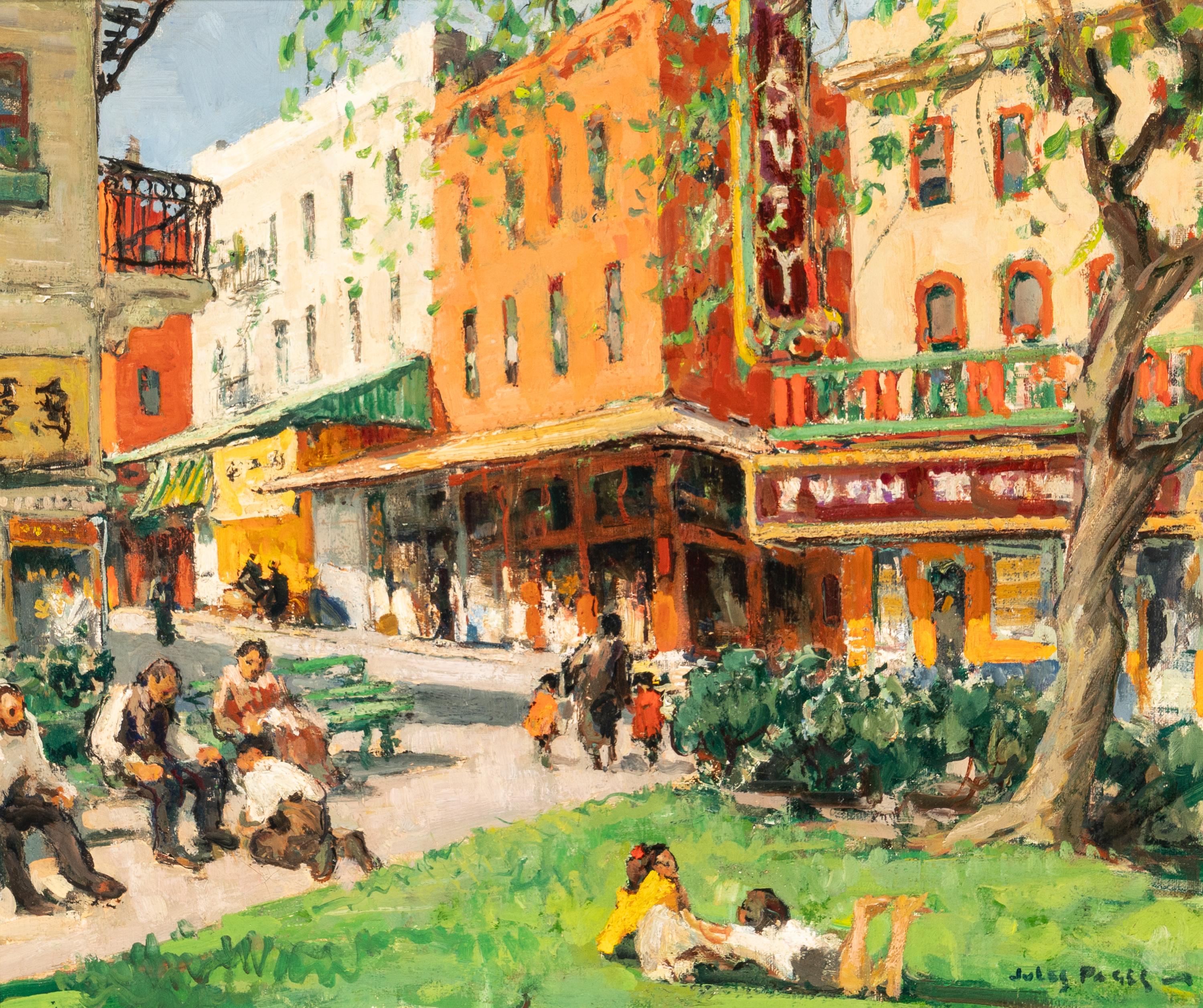 Portsmouth Square and Washington St., Chinatown, San Francisco