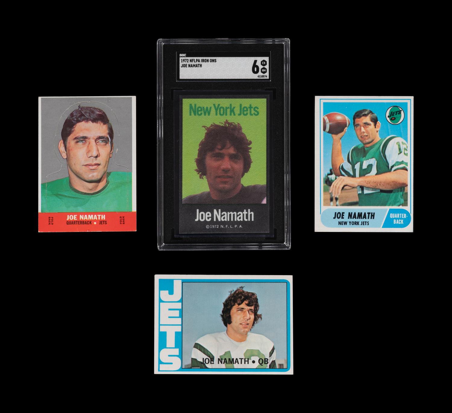 A Group of Four Joe Namath Football Cards and Oddball Issues,