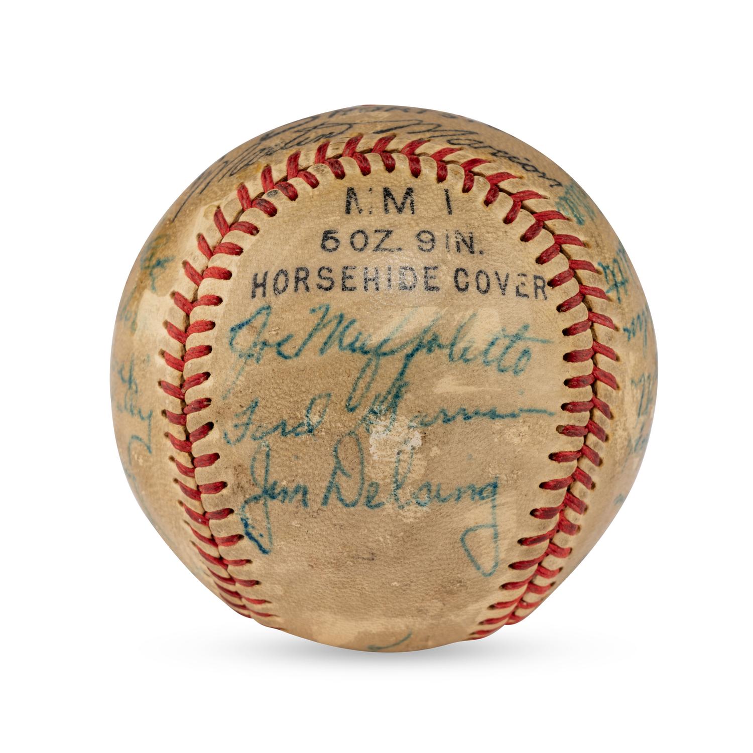 A 1949 Kansas City Blues / Toledo Mud Hens Multi Signed Baseball