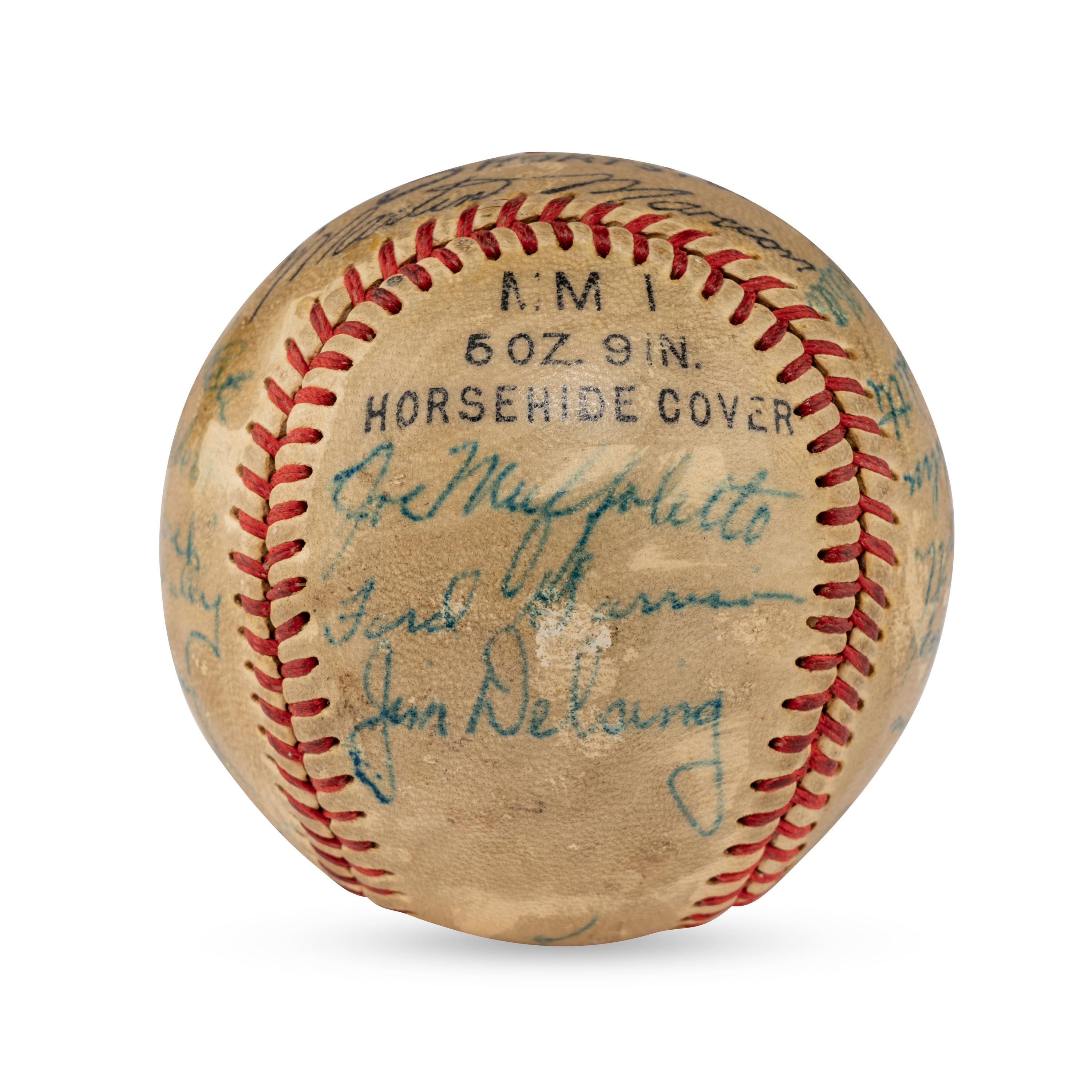 A 1949 Kansas City Blues / Toledo Mud Hens Multi Signed Baseball
