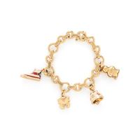 AARON BASHA, YELLOW GOLD, DIAMOND, AND ENAMEL CHARM BRACELET