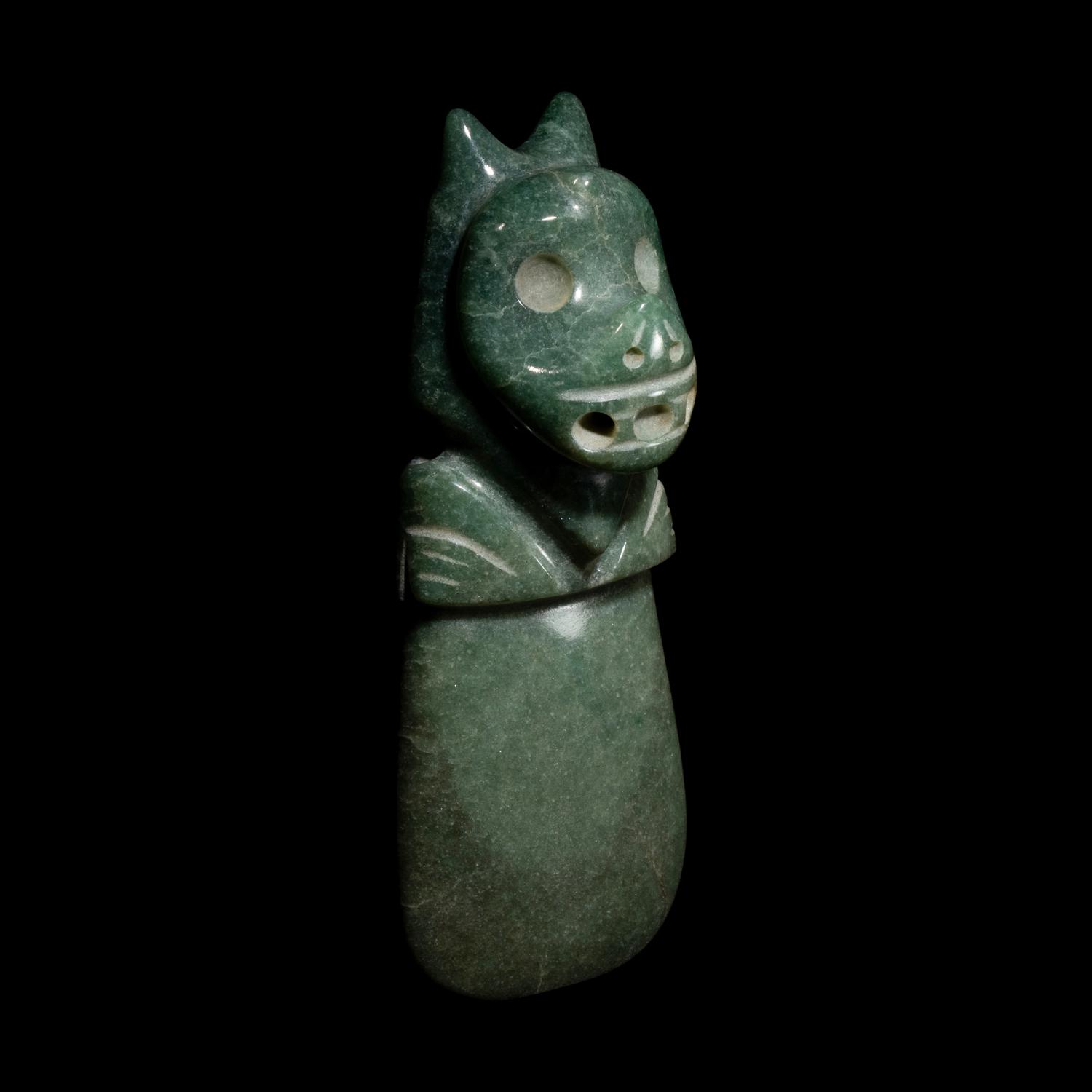 A Costa Rican Jade Axe-God Pendant