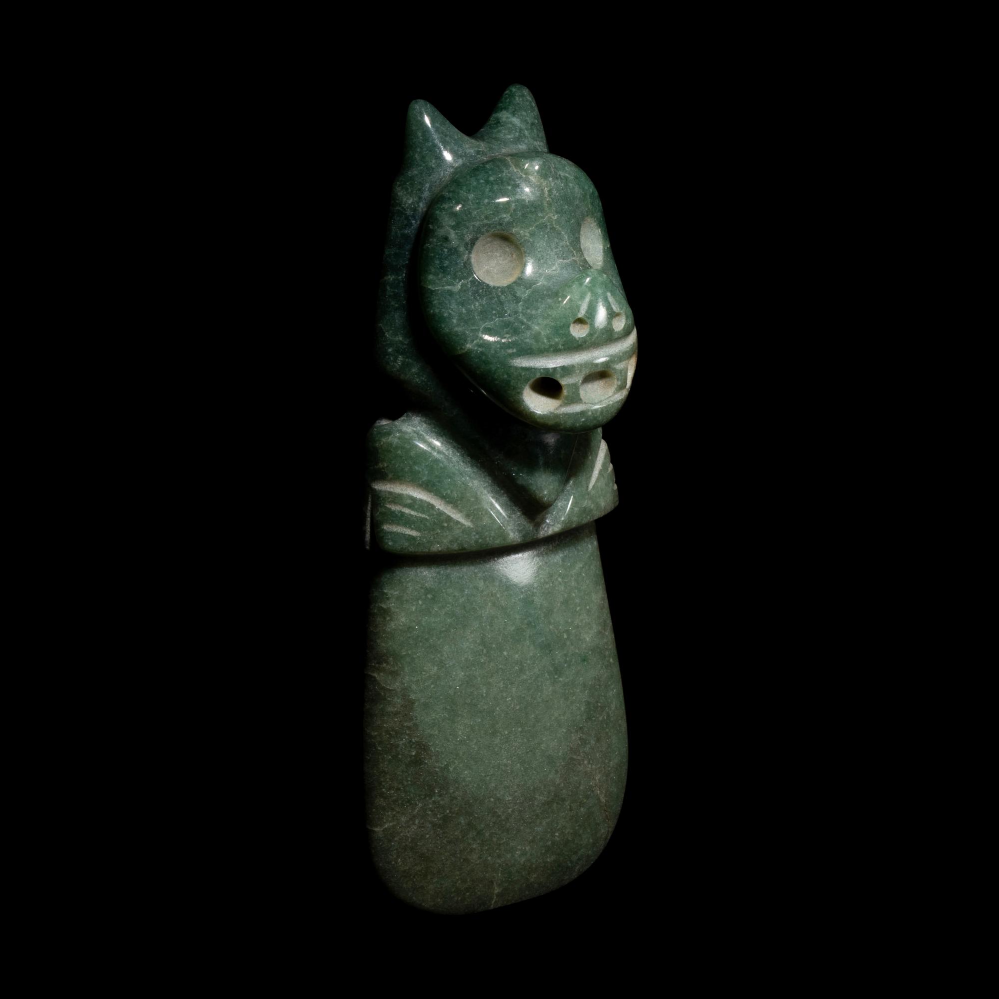 A Costa Rican Jade Axe-God Pendant