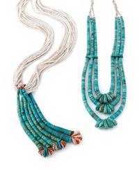 Pair of Pueblo Multi-strand Necklace