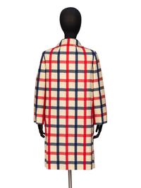 Bill Blass, Windowpane Check Coat, 1960's