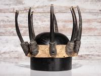 Northwest Coast Carved Mountain Goat Crown